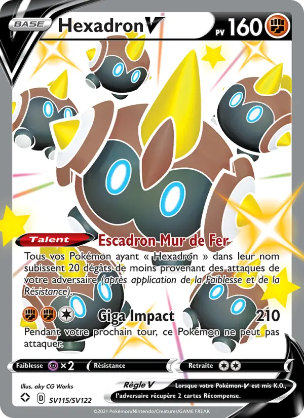 Scan HD carte Pokémon Hexadron V SV115/72 — Destinées Radieuses