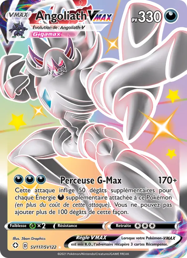Scan HD carte Pokémon Angoliath VMAX SV117/72 — Destinées Radieuses