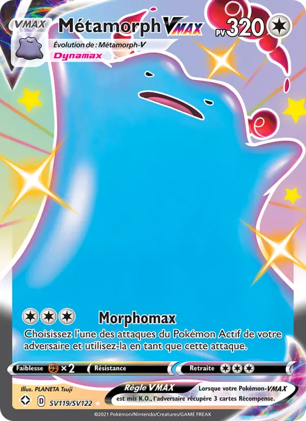 Scan HD carte Pokémon Métamorph VMAX SV119/72 — Destinées Radieuses
