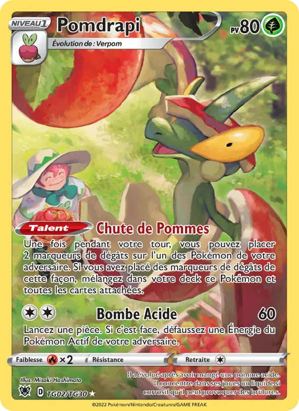 Scan HD carte Pokémon Pomdrapi TG02/189 — Astres Radieux