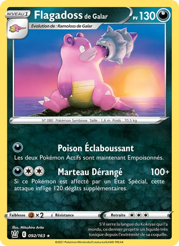 Scan HD carte Pokémon Flagadoss de Galar 92/163 — Styles de combat