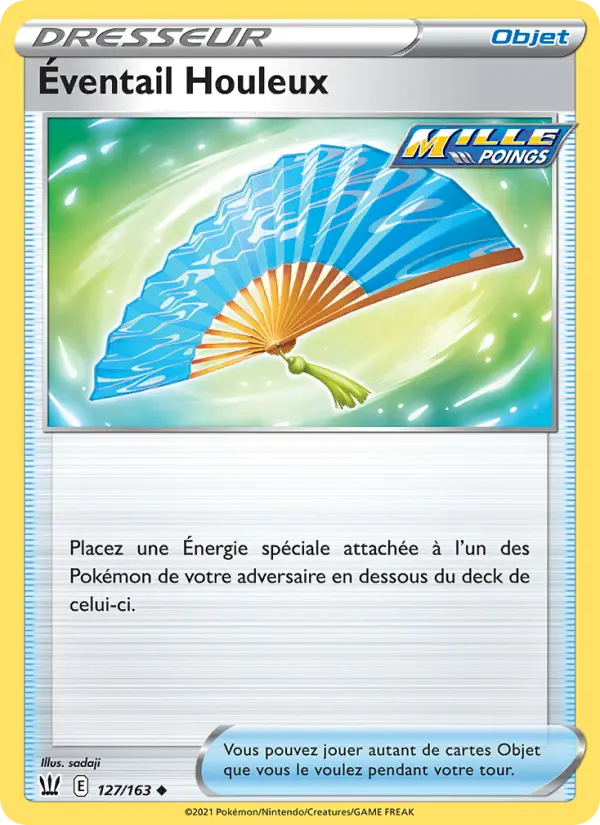 Scan HD carte Pokémon Éventail Houleux 127/163 — Styles de combat