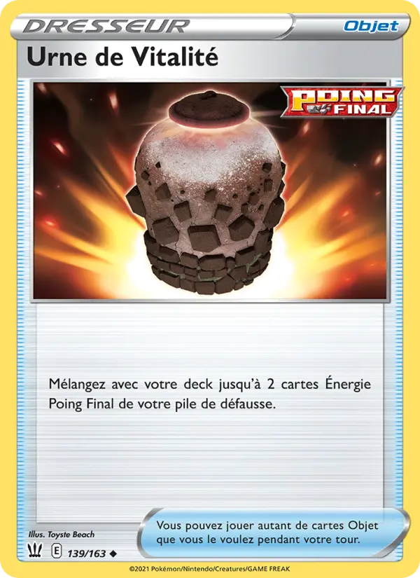 Scan HD carte Pokémon Urne de Vitalité 139/163 — Styles de combat