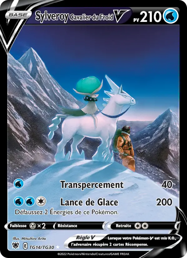 Scan HD carte Pokémon Sylveroy Cavalier du Froid V TG14/189 — Astres Radieux