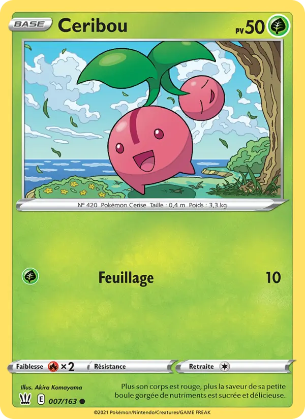 Scan HD carte Pokémon Ceribou 7/163 — Styles de combat