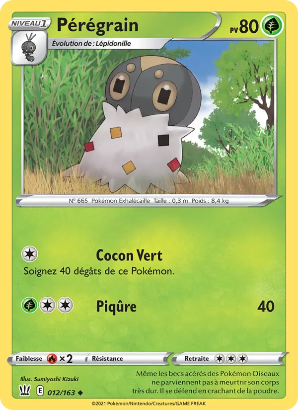 Scan HD carte Pokémon Pérégrain 12/163 — Styles de combat