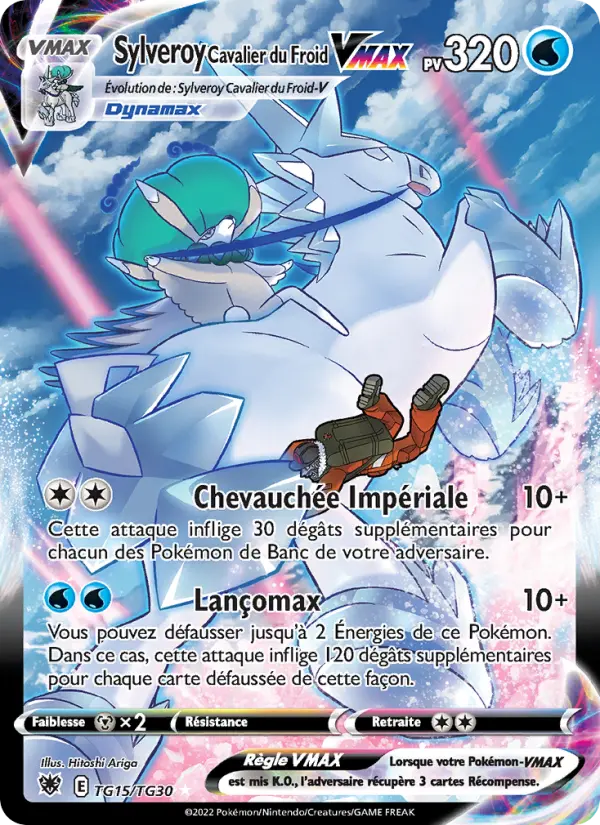 Scan HD carte Pokémon Sylveroy Cavalier du Froid VMAX TG15/189 — Astres Radieux
