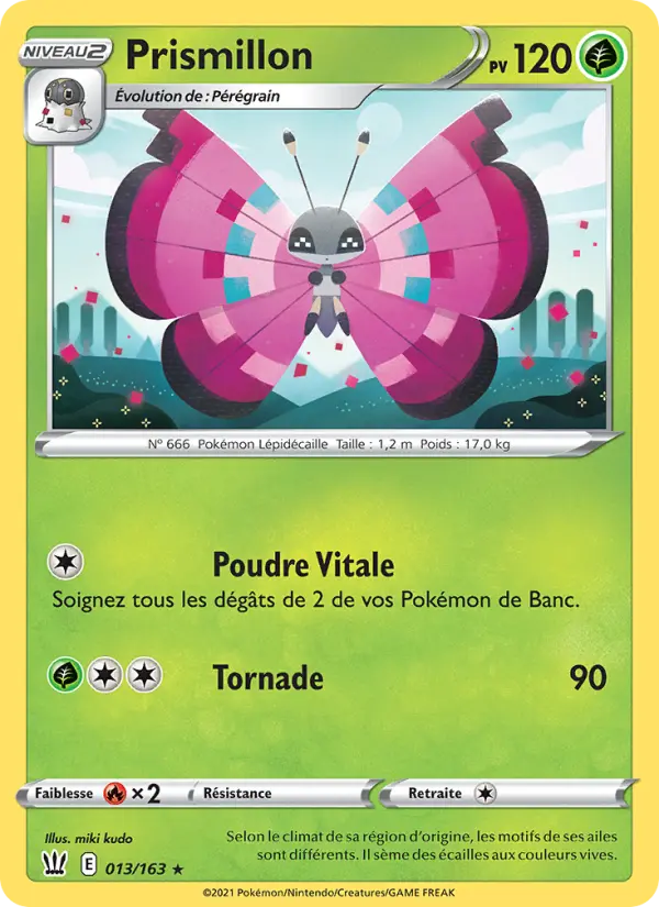 Scan HD carte Pokémon Prismillon 13/163 — Styles de combat
