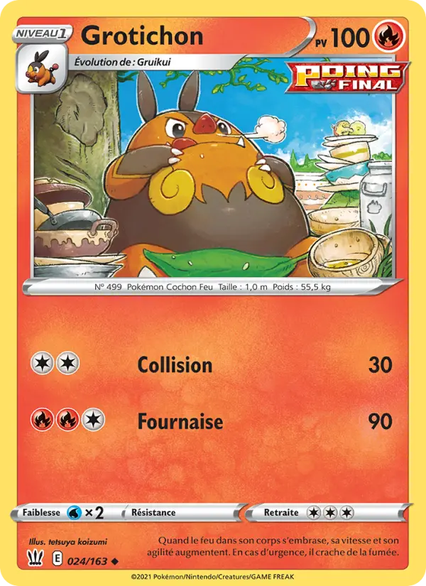 Scan HD carte Pokémon Grotichon 24/163 — Styles de combat