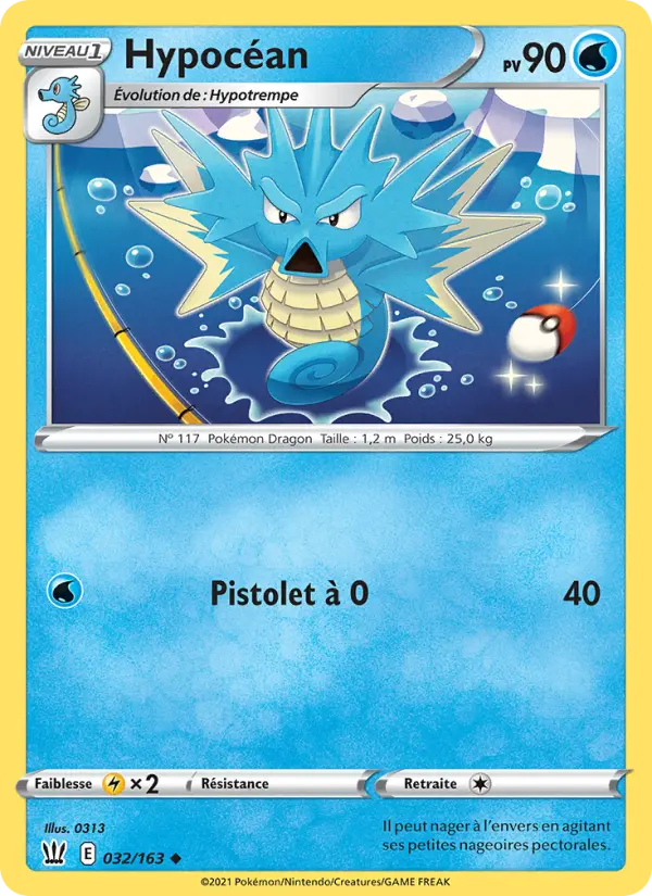 Scan HD carte Pokémon Hypocéan 32/163 — Styles de combat