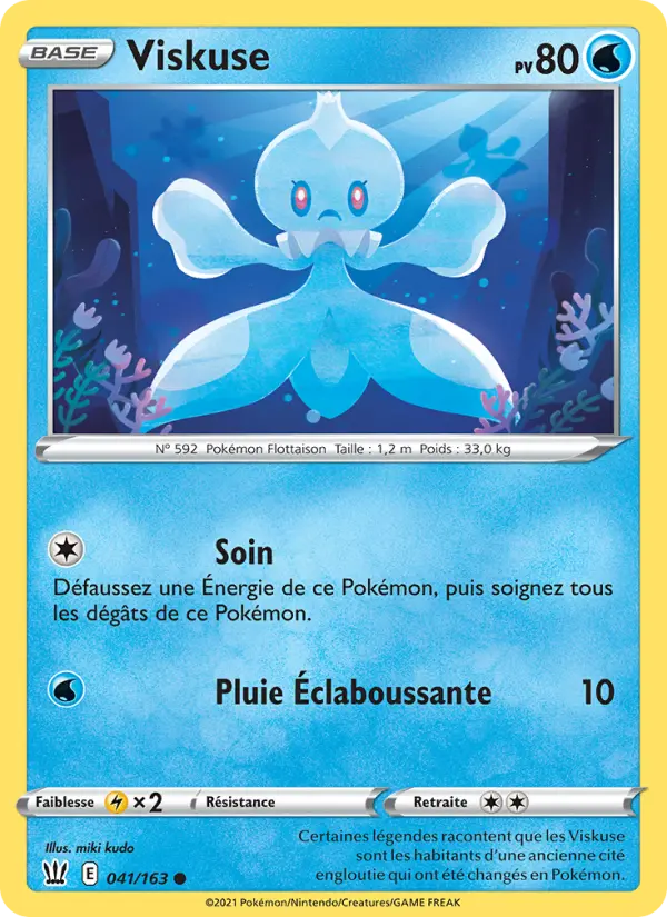 Scan HD carte Pokémon Viskuse 41/163 — Styles de combat