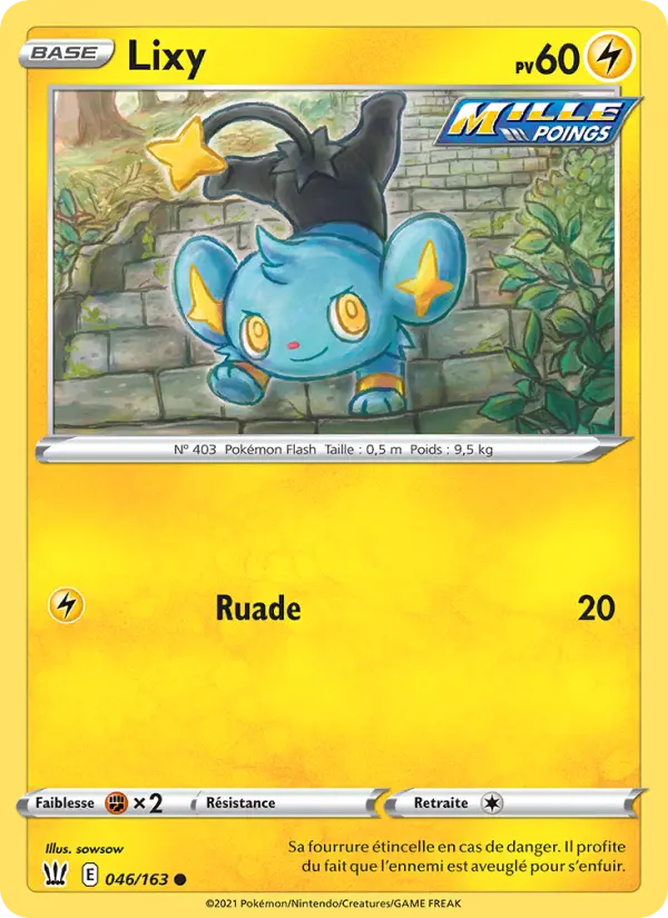 Scan HD carte Pokémon Lixy 46/163 — Styles de combat