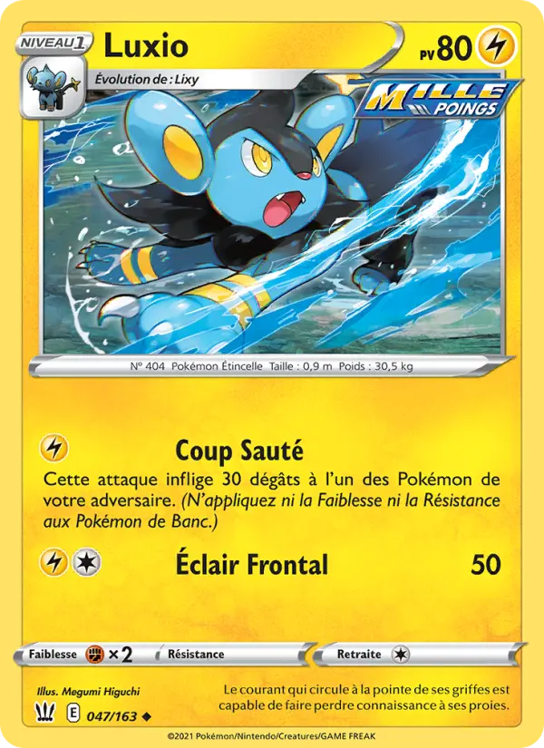 Scan HD carte Pokémon Luxio 47/163 — Styles de combat