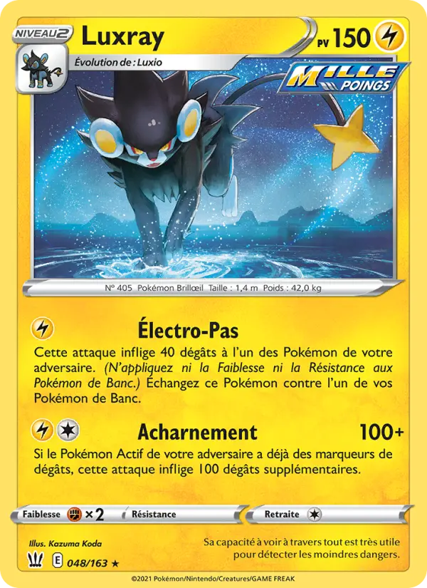 Scan HD carte Pokémon Luxray 48/163 — Styles de combat