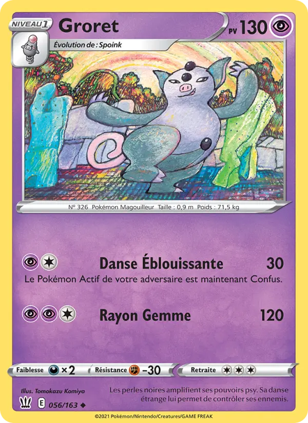 Scan HD carte Pokémon Groret 56/163 — Styles de combat