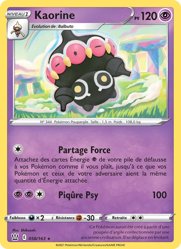 Scan HD carte Pokémon Kaorine 58/163 — Styles de combat