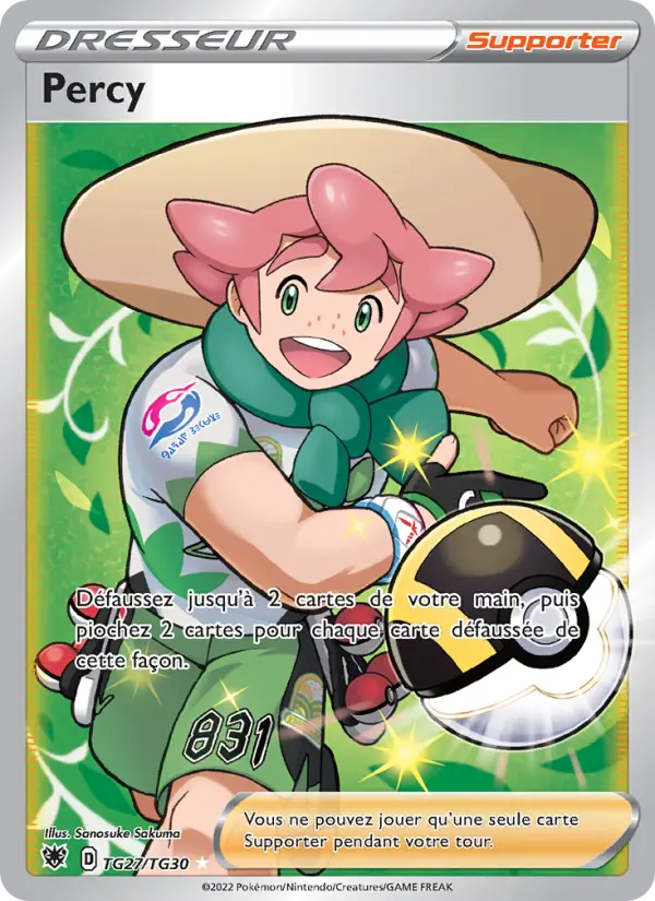 Scan HD carte Pokémon Percy TG27/189 — Astres Radieux