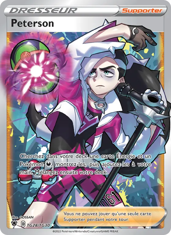 Scan HD carte Pokémon Peterson TG28/189 — Astres Radieux