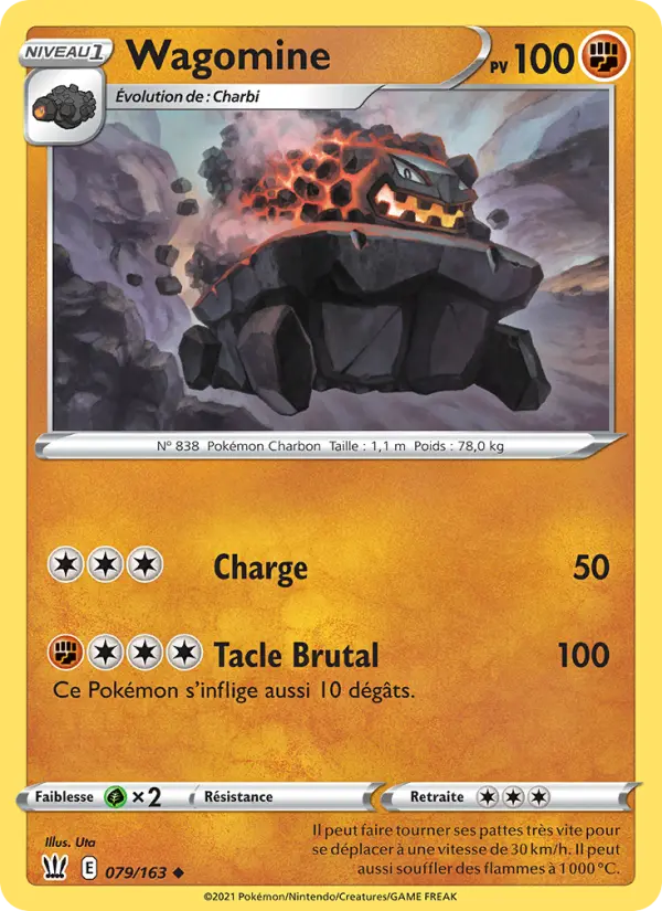 Scan HD carte Pokémon Wagomine 79/163 — Styles de combat