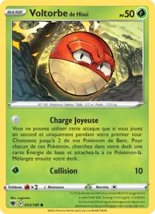 Carte Pokémon Voltorbe de Hisui 002/189