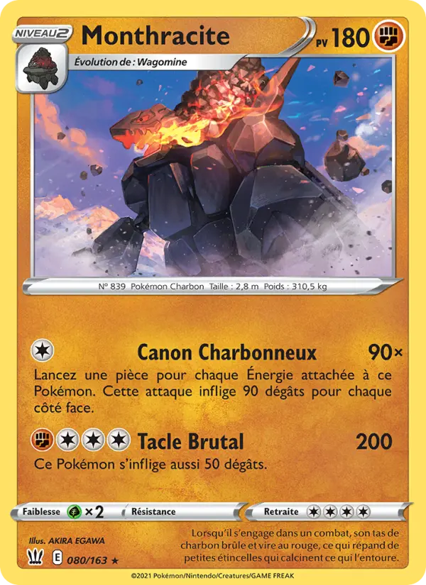 Scan HD carte Pokémon Monthracite 80/163 — Styles de combat