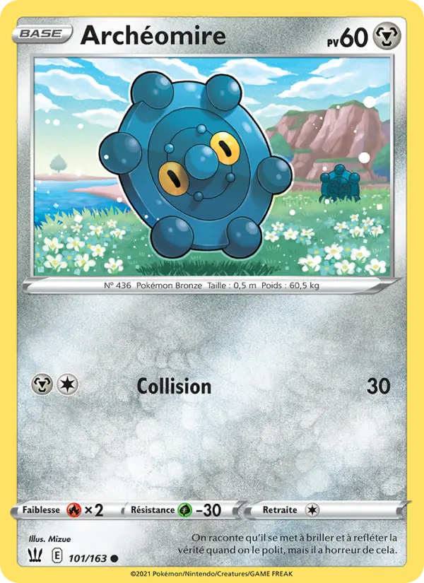 Scan HD carte Pokémon Archéomire 101/163 — Styles de combat