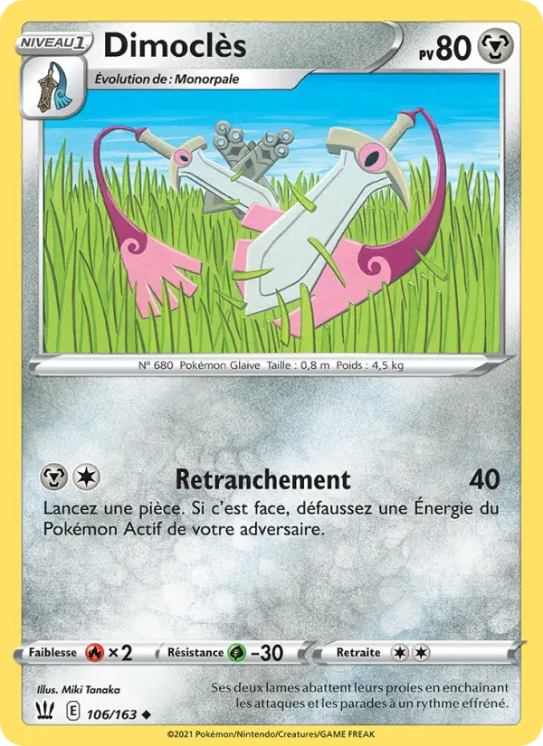 Scan HD carte Pokémon Dimoclès 106/163 — Styles de combat