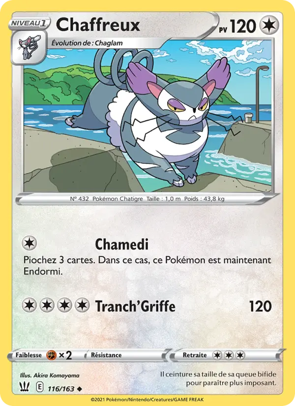 Scan HD carte Pokémon Chaffreux 116/163 — Styles de combat