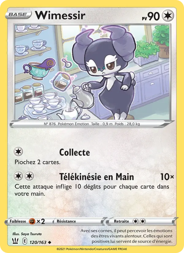 Scan HD carte Pokémon Wimessir 120/163 — Styles de combat
