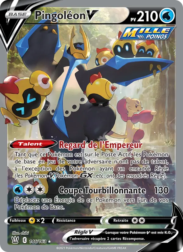 Scan HD carte Pokémon Pingoléon V 146/163 — Styles de combat