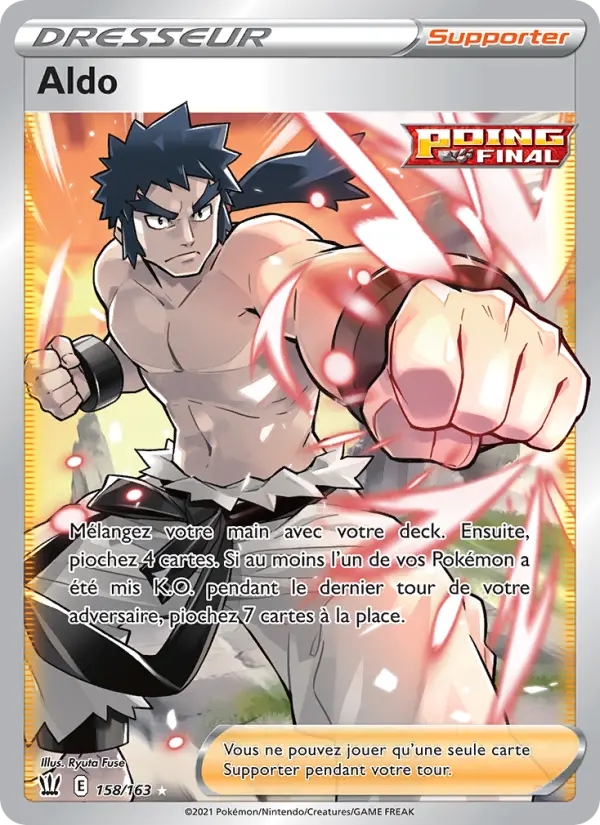 Scan HD carte Pokémon Aldo 158/163 — Styles de combat