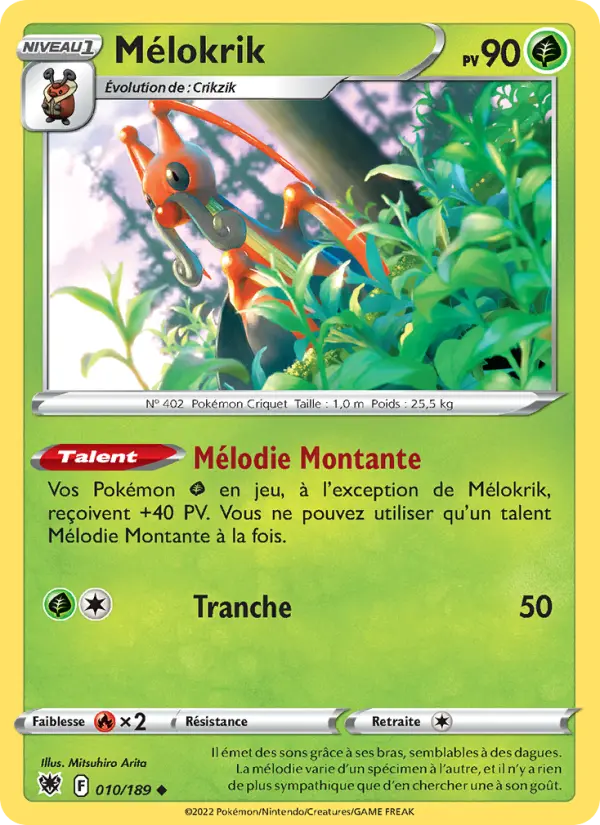 Scan HD carte Pokémon Mélokrik 010/189 — Astres Radieux