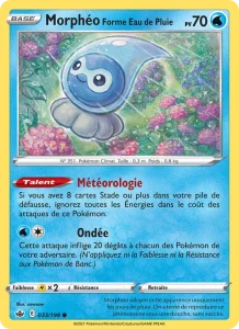 Carte Pokemon Morphéo Forme Eau de Pluie 33/198 Règne de Glace