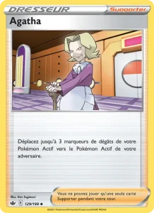 Carte Pokemon Agatha 129/198 Règne de Glace