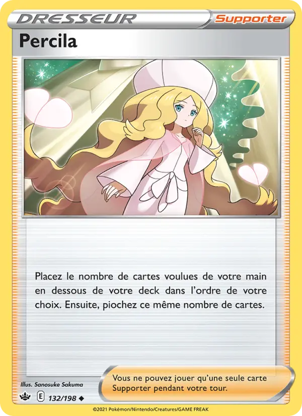 Scan HD carte Pokémon Percila 132/198 — Règne de Glace
