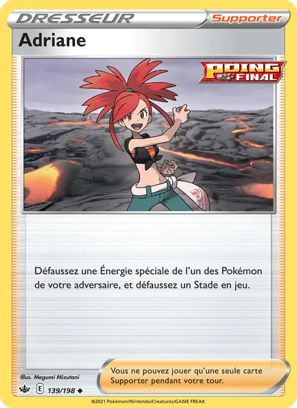 Scan HD carte Pokémon Adriane 139/198 — Règne de Glace
