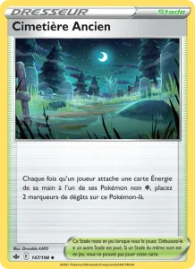 Carte Pokemon Cimetière Ancien 147/198 Règne de Glace