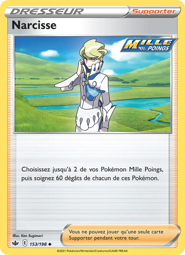 Scan HD carte Pokémon Narcisse 153/198 — Règne de Glace