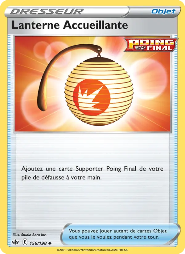 Scan HD carte Pokémon Lanterne Accueillante 156/198 — Règne de Glace