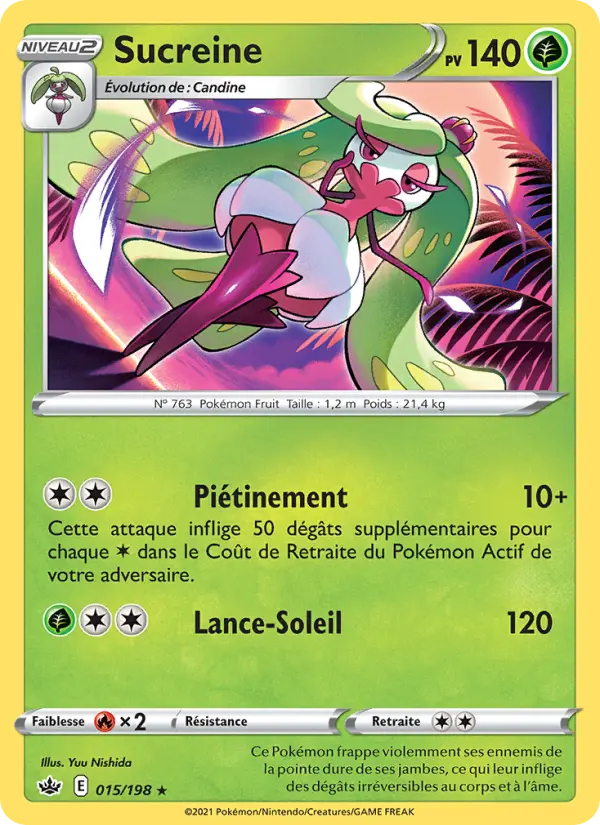 Scan HD carte Pokémon Sucreine 15/198 — Règne de Glace