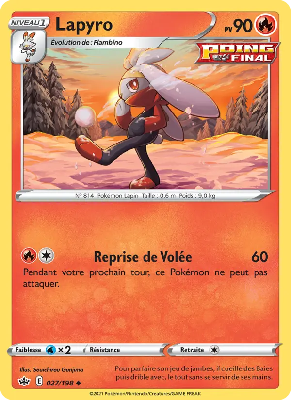 Scan HD carte Pokémon Lapyro 27/198 — Règne de Glace