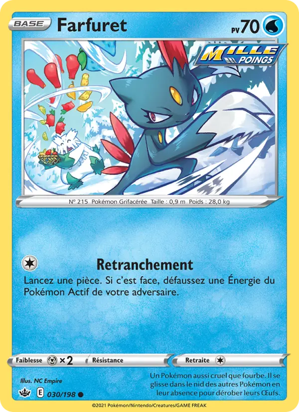 Scan HD carte Pokémon Farfuret 30/198 — Règne de Glace