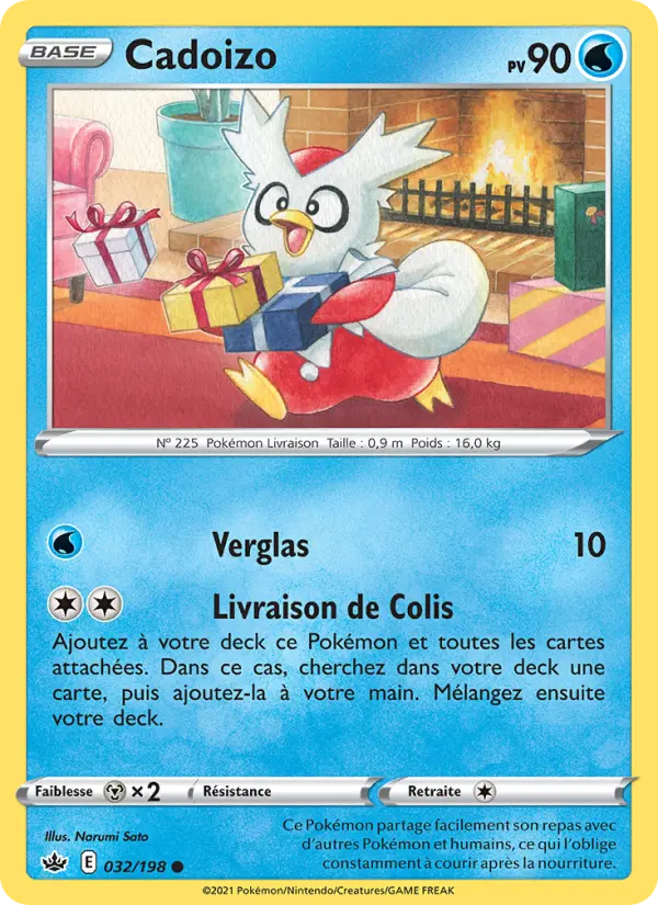 Scan HD carte Pokémon Cadoizo 32/198 — Règne de Glace