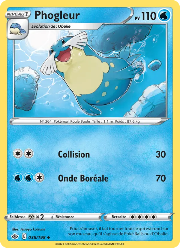 Scan HD carte Pokémon Phogleur 38/198 — Règne de Glace