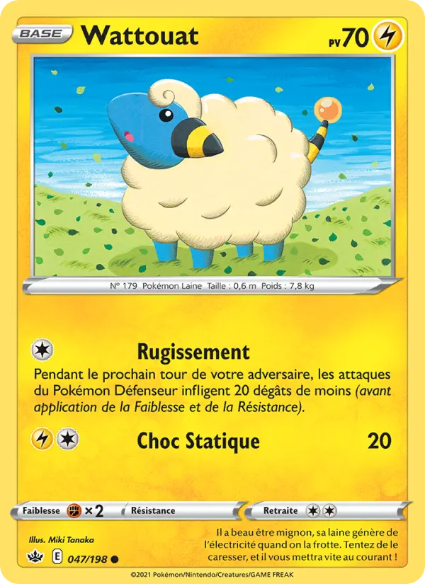 Scan HD carte Pokémon Wattouat 47/198 — Règne de Glace
