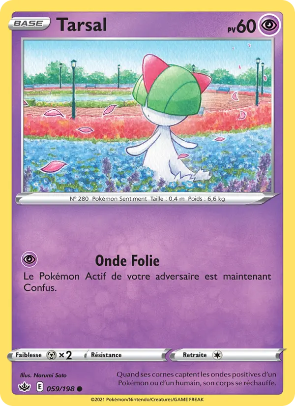 Scan HD carte Pokémon Tarsal 59/198 — Règne de Glace