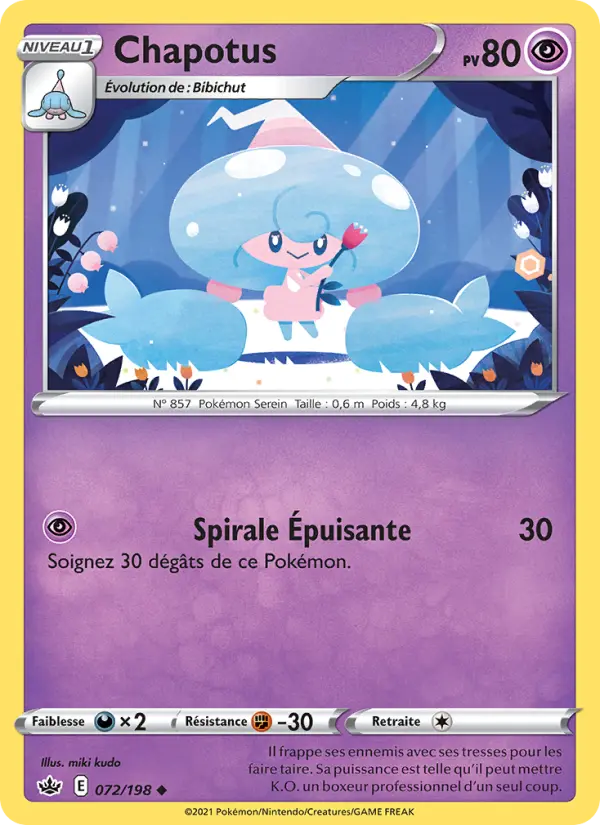 Scan HD carte Pokémon Chapotus 72/198 — Règne de Glace