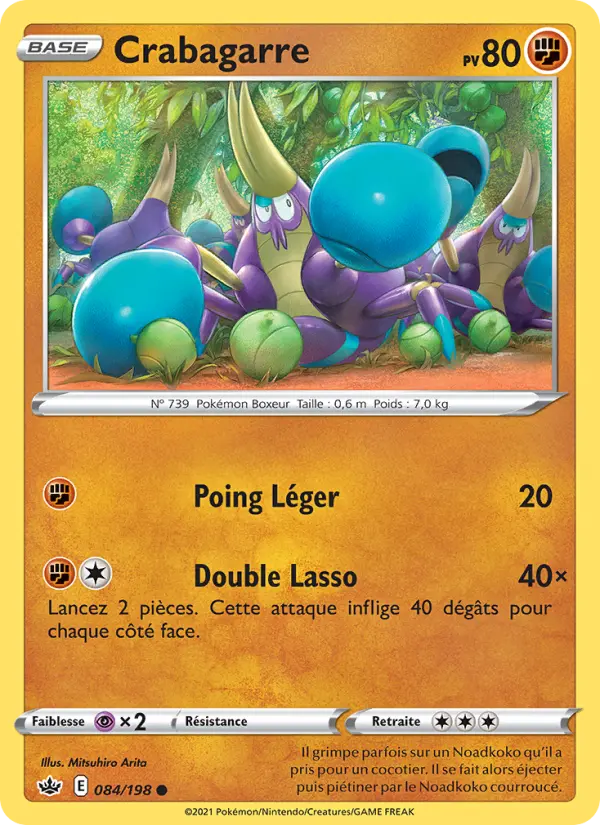 Scan HD carte Pokémon Crabagarre 84/198 — Règne de Glace