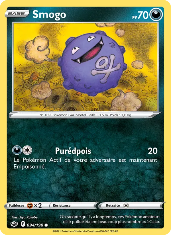 Scan HD carte Pokémon Smogo 94/198 — Règne de Glace
