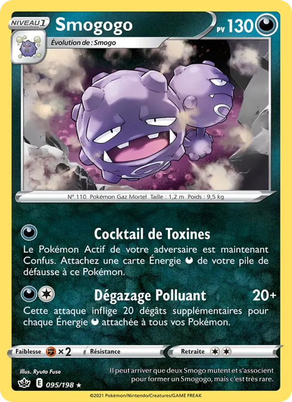 Scan HD carte Pokémon Smogogo 95/198 — Règne de Glace